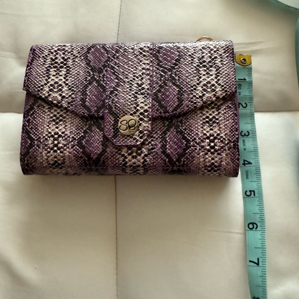 Purple faux snakeskin wallet/clutch by Samantha Brown - Picture 2 of 4
